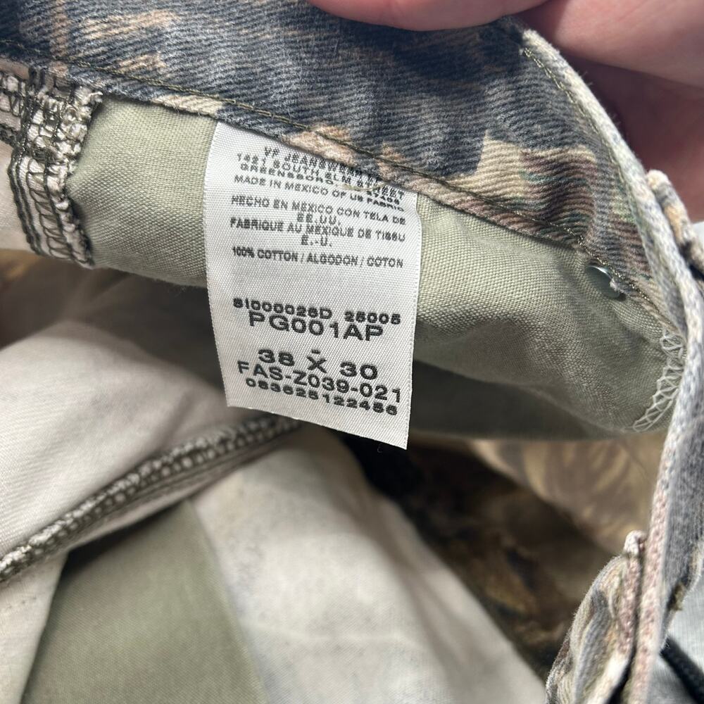 VTG 90s‎ y2k mens camo Wrangler realtree hardwoods denim hunting pants 38x30 - Picture 4 of 7